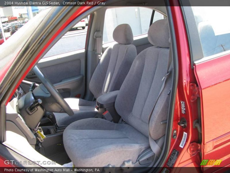 Crimson Dark Red / Gray 2004 Hyundai Elantra GLS Sedan