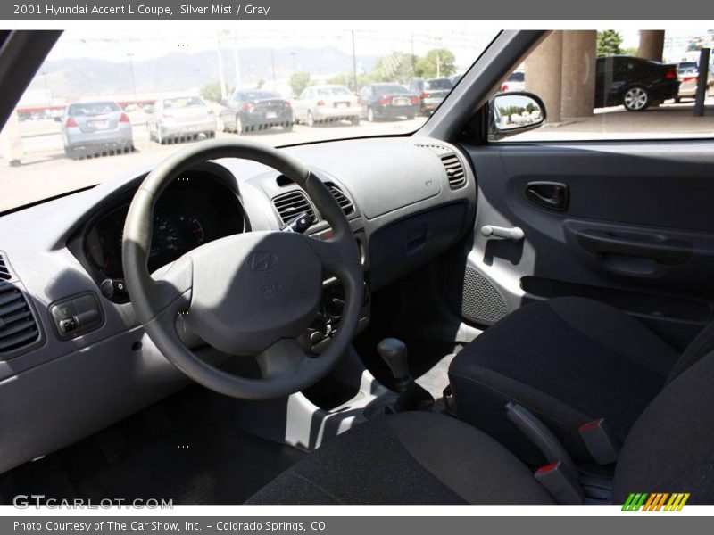 Silver Mist / Gray 2001 Hyundai Accent L Coupe