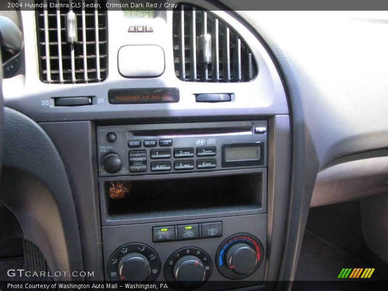 Crimson Dark Red / Gray 2004 Hyundai Elantra GLS Sedan