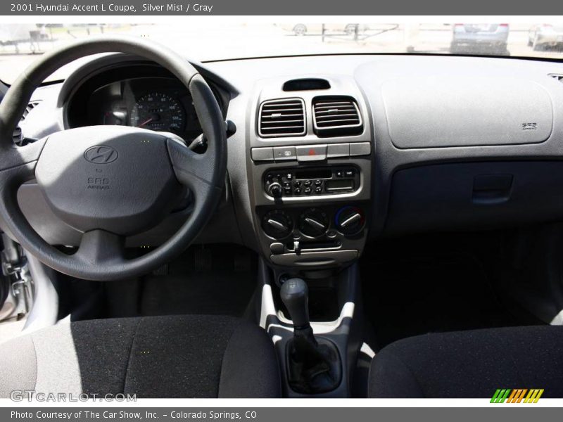 Silver Mist / Gray 2001 Hyundai Accent L Coupe