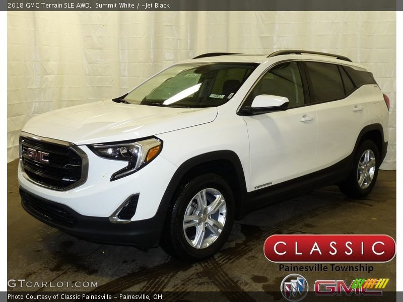 Summit White / ­Jet Black 2018 GMC Terrain SLE AWD
