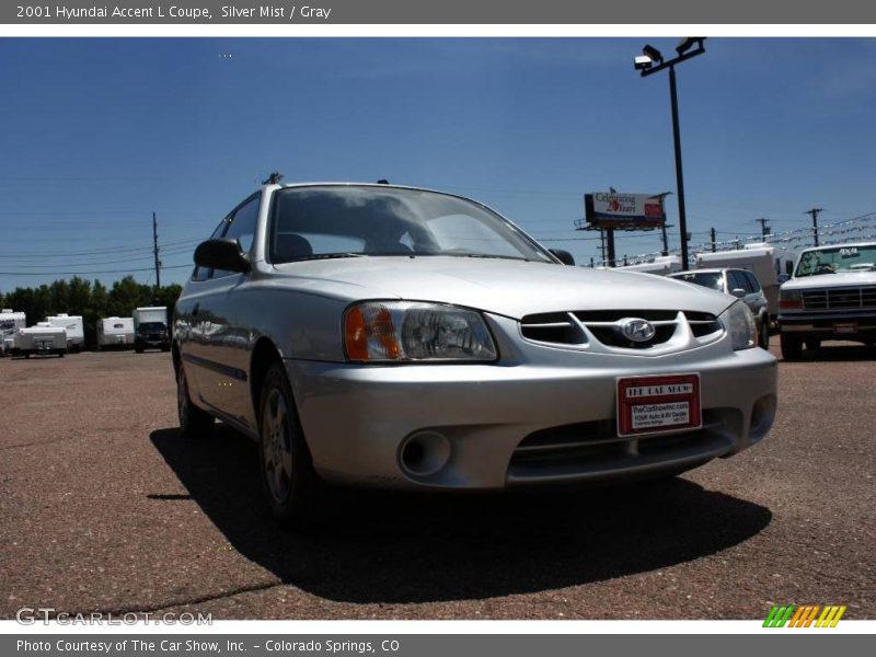 Silver Mist / Gray 2001 Hyundai Accent L Coupe