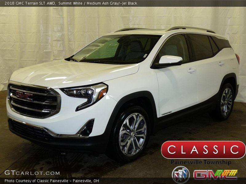 Summit White / Medium Ash Gray/­Jet Black 2018 GMC Terrain SLT AWD