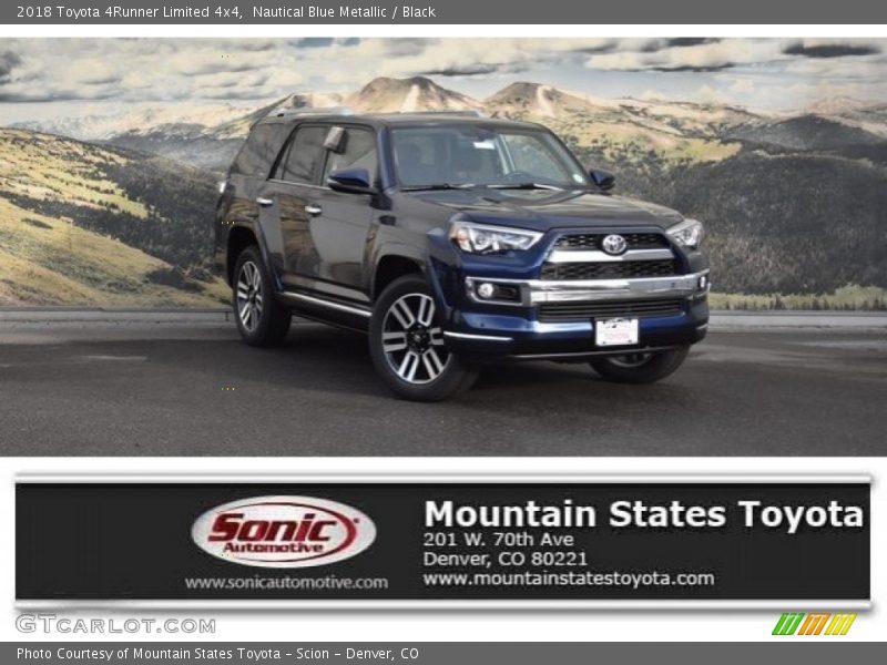 Nautical Blue Metallic / Black 2018 Toyota 4Runner Limited 4x4
