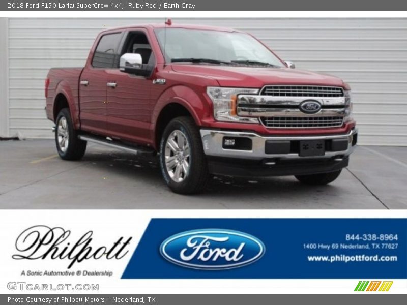 Ruby Red / Earth Gray 2018 Ford F150 Lariat SuperCrew 4x4