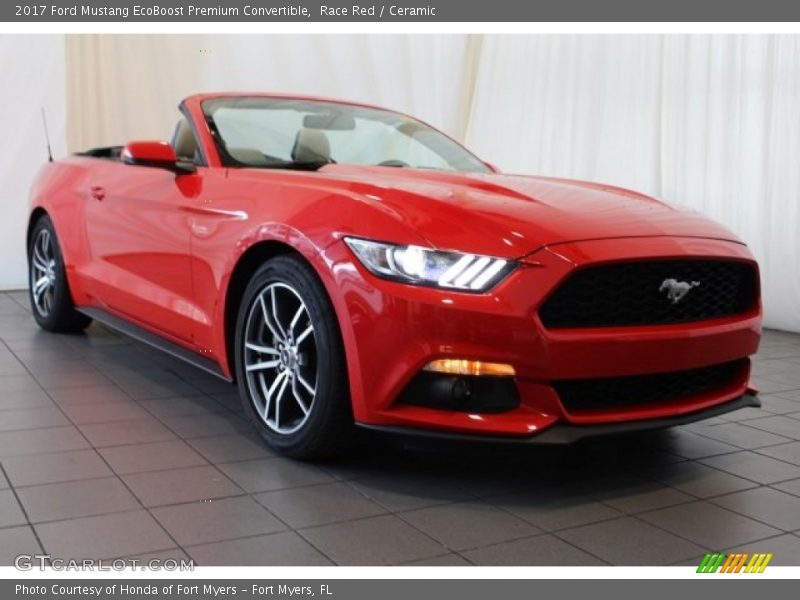 Race Red / Ceramic 2017 Ford Mustang EcoBoost Premium Convertible