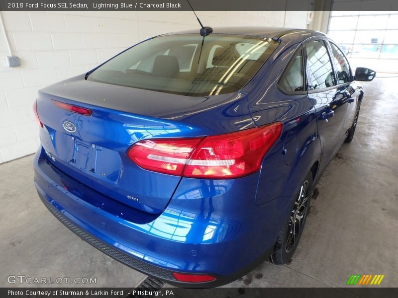 Lightning Blue / Charcoal Black 2018 Ford Focus SEL Sedan
