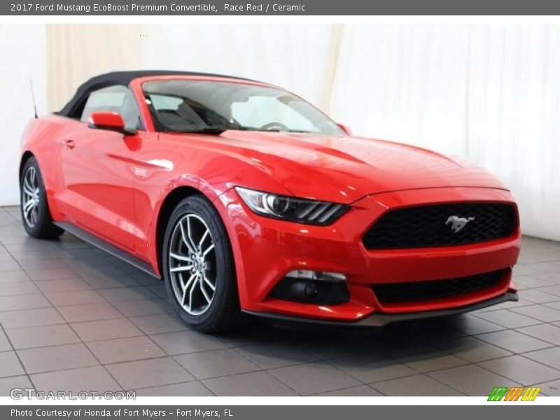 Front 3/4 View of 2017 Mustang EcoBoost Premium Convertible