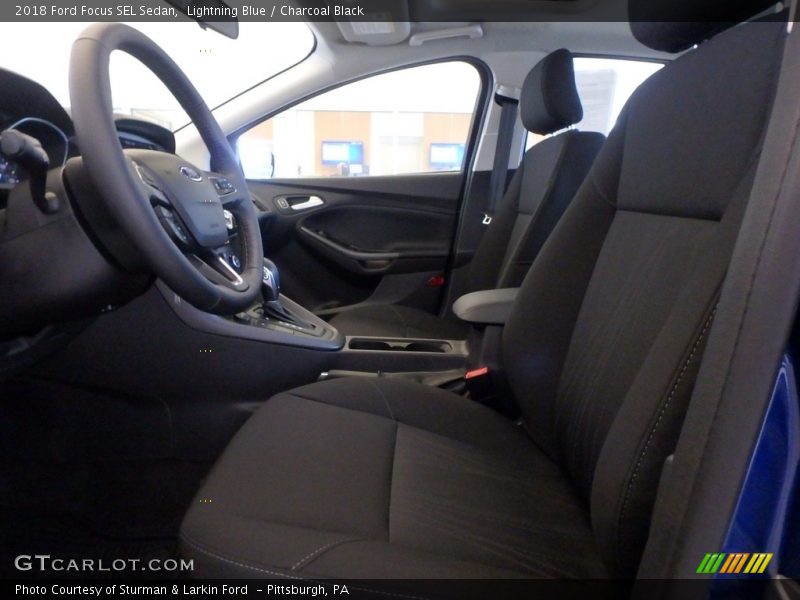 Lightning Blue / Charcoal Black 2018 Ford Focus SEL Sedan