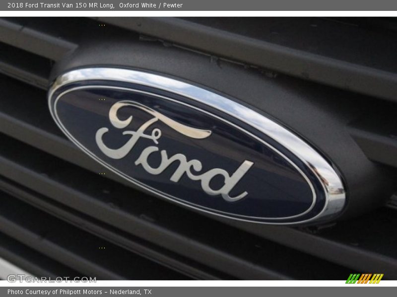 Oxford White / Pewter 2018 Ford Transit Van 150 MR Long