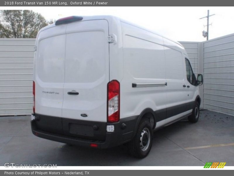 Oxford White / Pewter 2018 Ford Transit Van 150 MR Long