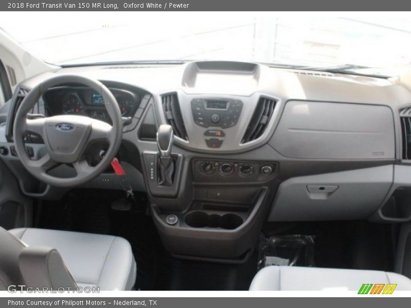 Oxford White / Pewter 2018 Ford Transit Van 150 MR Long