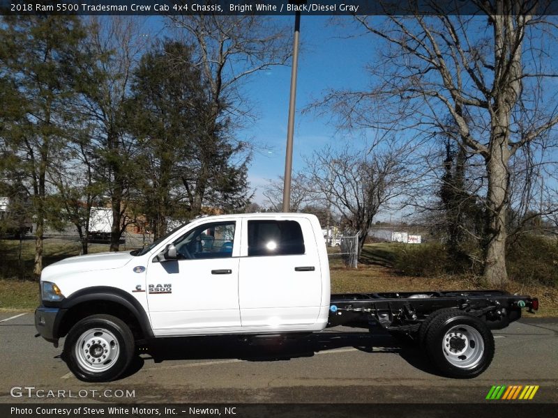 Bright White / Black/Diesel Gray 2018 Ram 5500 Tradesman Crew Cab 4x4 Chassis