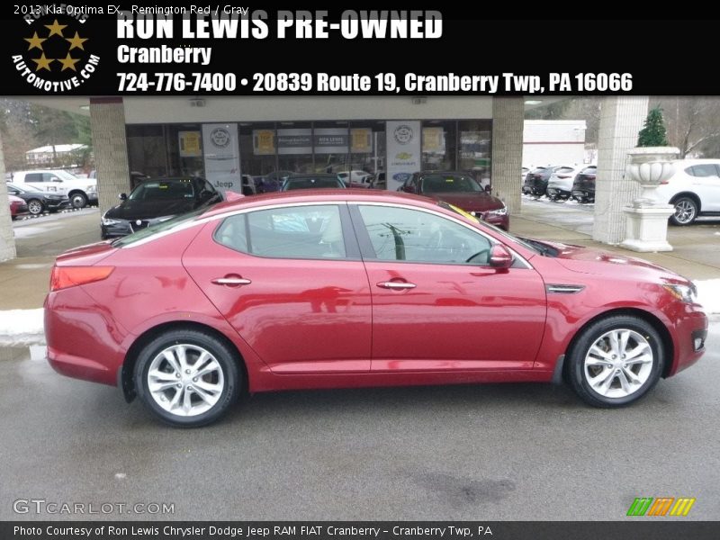 Remington Red / Gray 2013 Kia Optima EX