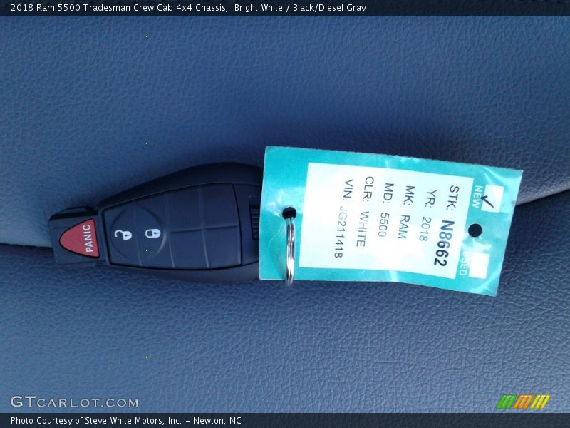Bright White / Black/Diesel Gray 2018 Ram 5500 Tradesman Crew Cab 4x4 Chassis