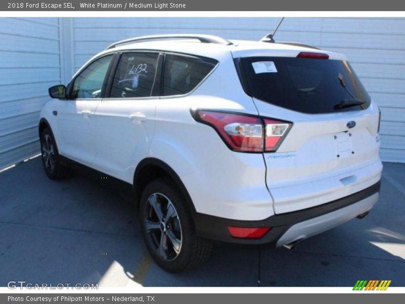 White Platinum / Medium Light Stone 2018 Ford Escape SEL