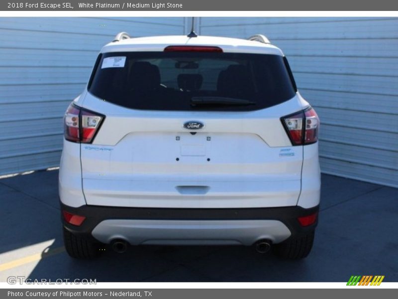 White Platinum / Medium Light Stone 2018 Ford Escape SEL