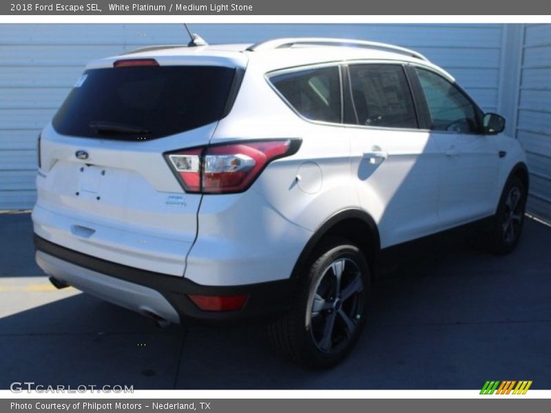 White Platinum / Medium Light Stone 2018 Ford Escape SEL