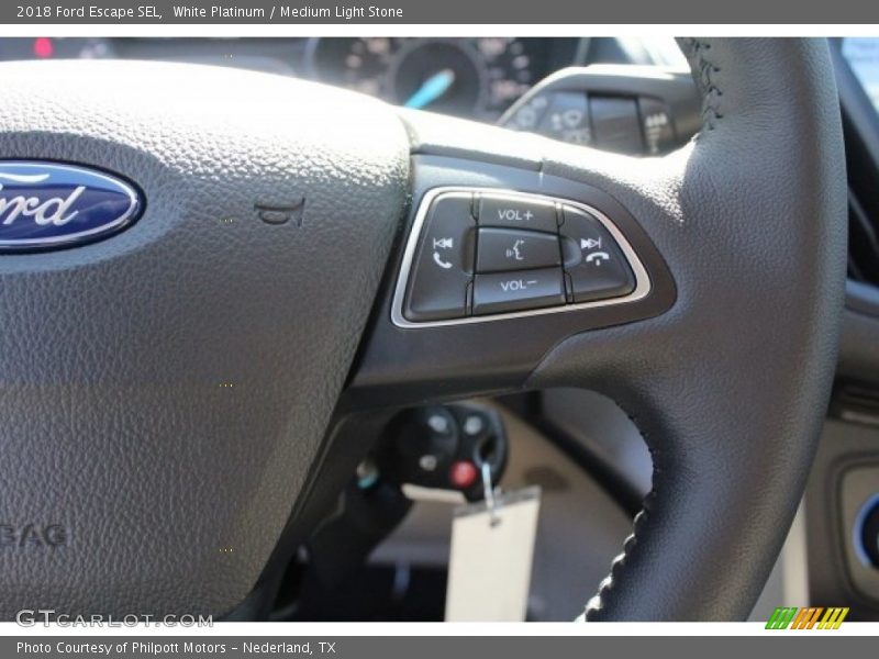 White Platinum / Medium Light Stone 2018 Ford Escape SEL