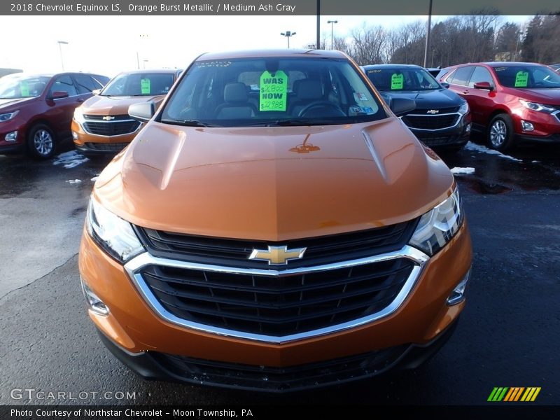 Orange Burst Metallic / Medium Ash Gray 2018 Chevrolet Equinox LS