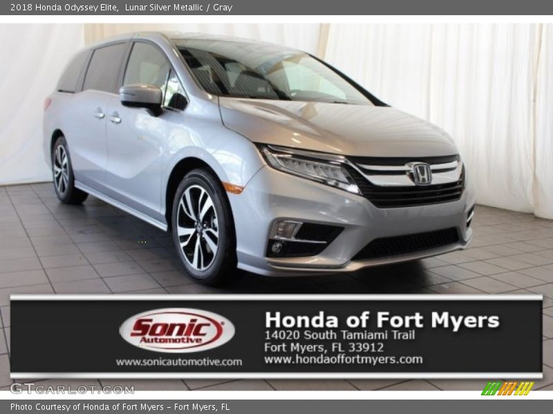 Lunar Silver Metallic / Gray 2018 Honda Odyssey Elite