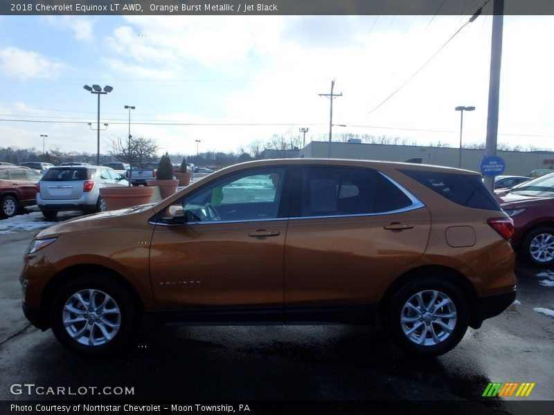 Orange Burst Metallic / Jet Black 2018 Chevrolet Equinox LT AWD