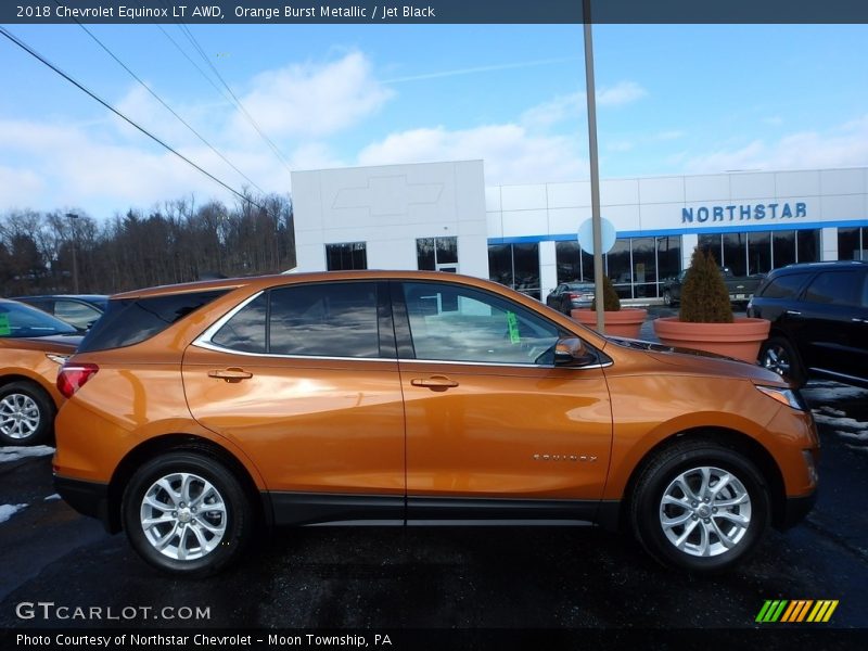 Orange Burst Metallic / Jet Black 2018 Chevrolet Equinox LT AWD