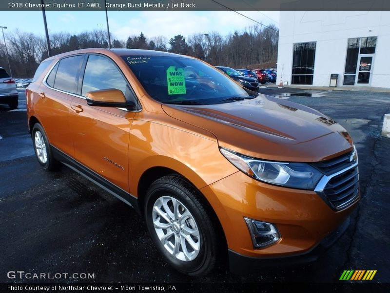 Orange Burst Metallic / Jet Black 2018 Chevrolet Equinox LT AWD