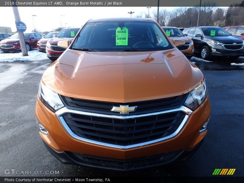Orange Burst Metallic / Jet Black 2018 Chevrolet Equinox LT AWD