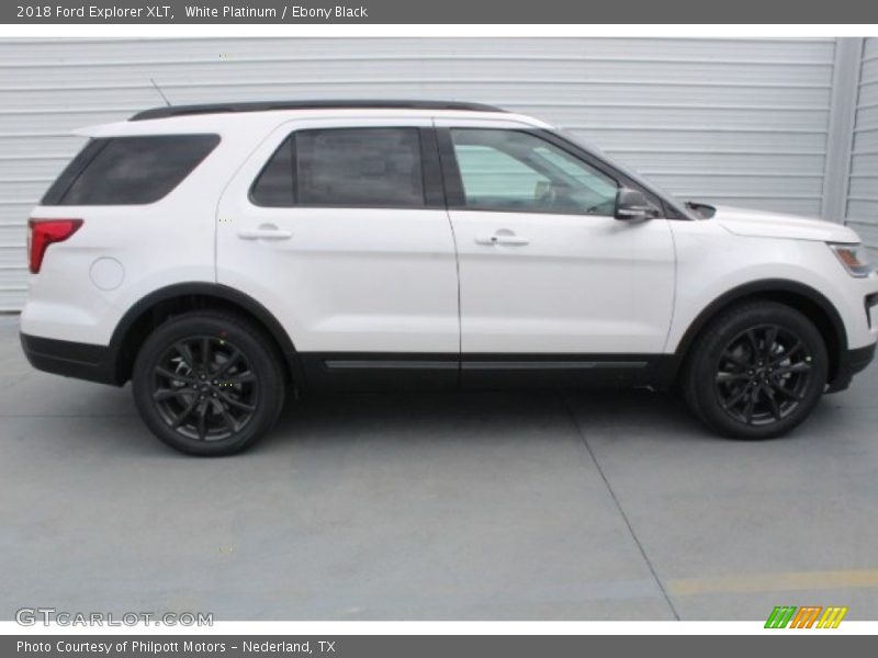 White Platinum / Ebony Black 2018 Ford Explorer XLT
