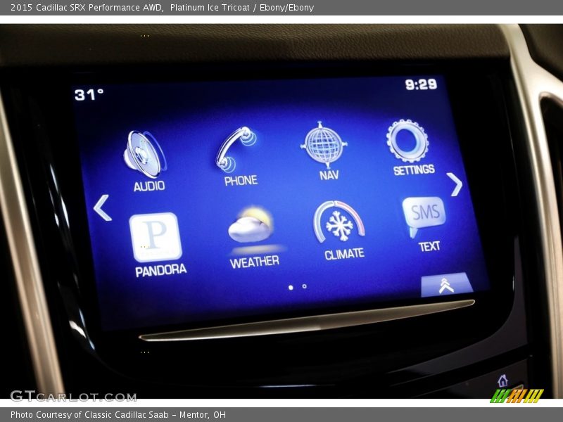 Platinum Ice Tricoat / Ebony/Ebony 2015 Cadillac SRX Performance AWD