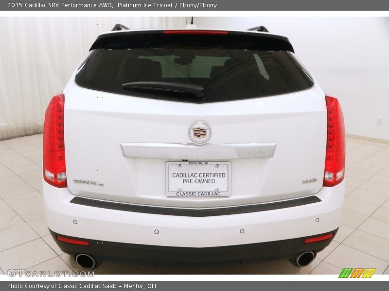 Platinum Ice Tricoat / Ebony/Ebony 2015 Cadillac SRX Performance AWD