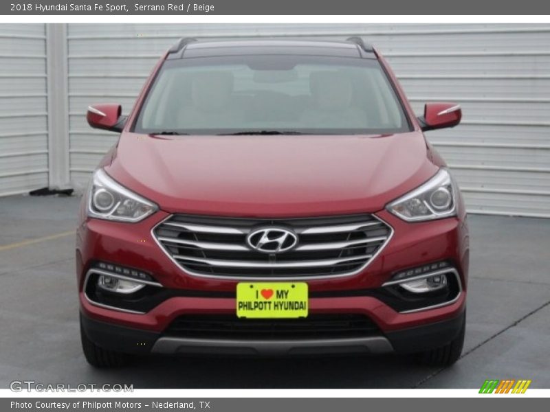 Serrano Red / Beige 2018 Hyundai Santa Fe Sport