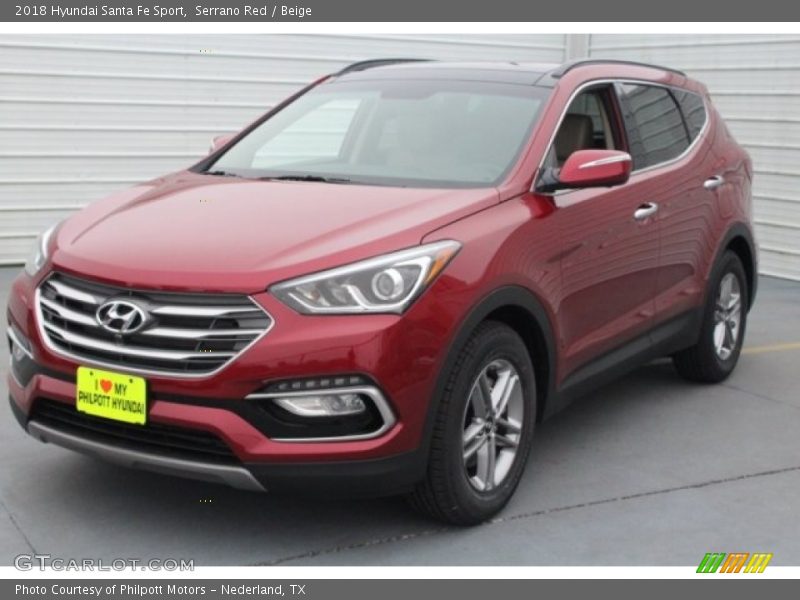 Serrano Red / Beige 2018 Hyundai Santa Fe Sport
