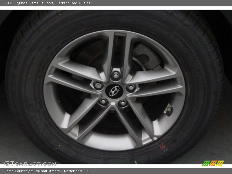 Serrano Red / Beige 2018 Hyundai Santa Fe Sport