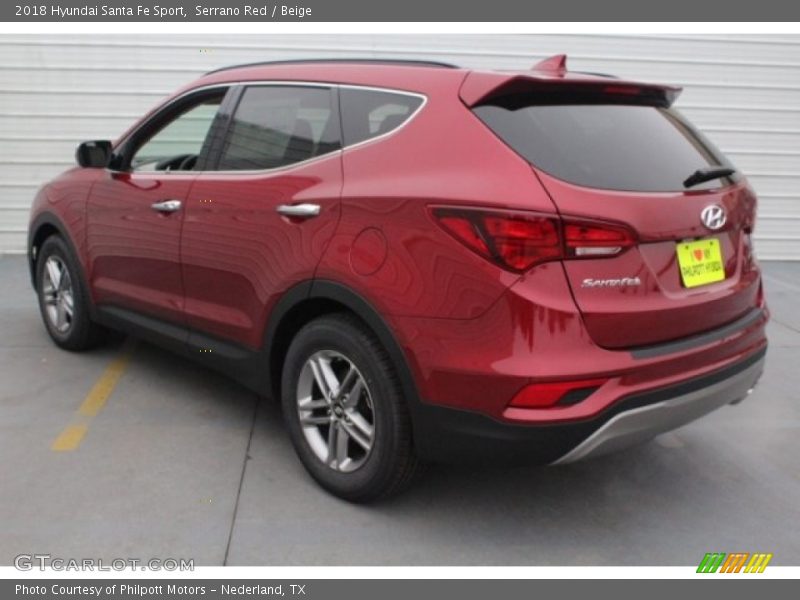 Serrano Red / Beige 2018 Hyundai Santa Fe Sport