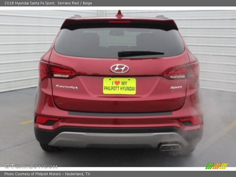 Serrano Red / Beige 2018 Hyundai Santa Fe Sport
