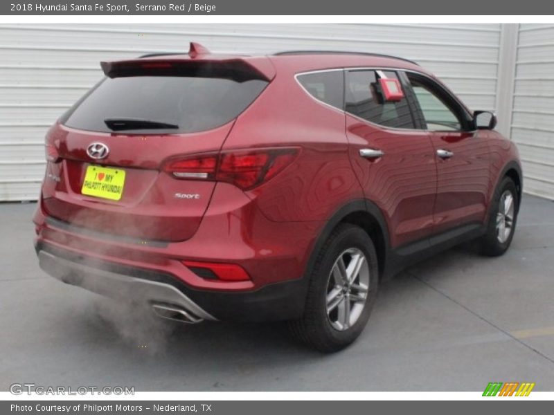 Serrano Red / Beige 2018 Hyundai Santa Fe Sport
