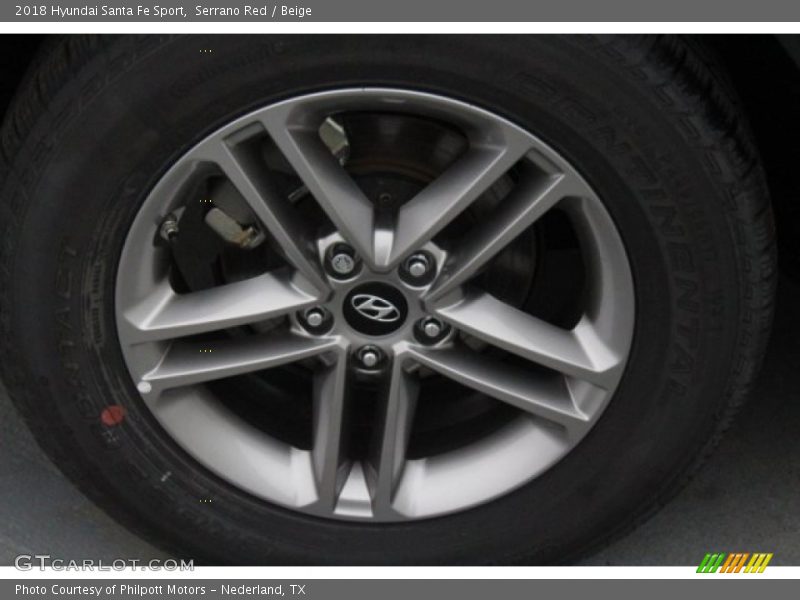 Serrano Red / Beige 2018 Hyundai Santa Fe Sport