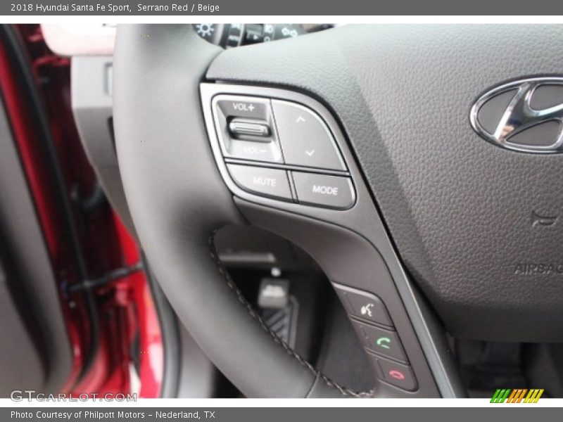 Serrano Red / Beige 2018 Hyundai Santa Fe Sport