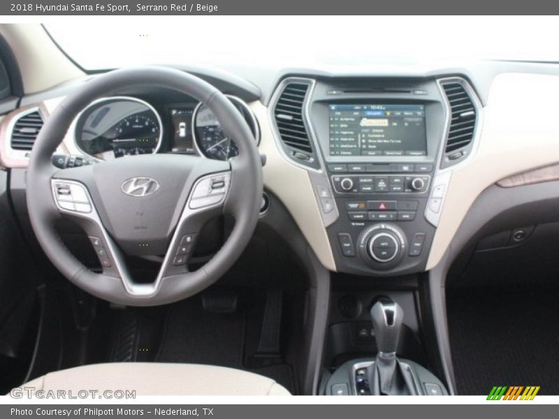 Serrano Red / Beige 2018 Hyundai Santa Fe Sport