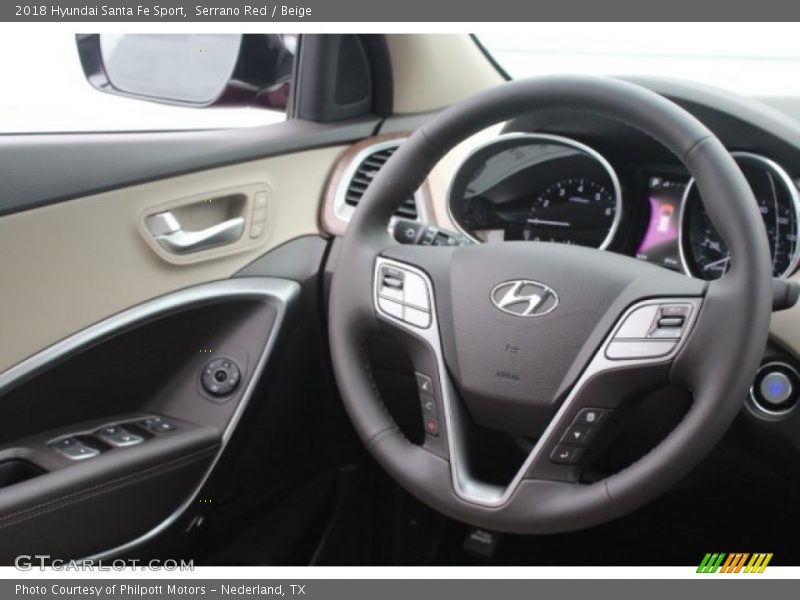 Serrano Red / Beige 2018 Hyundai Santa Fe Sport