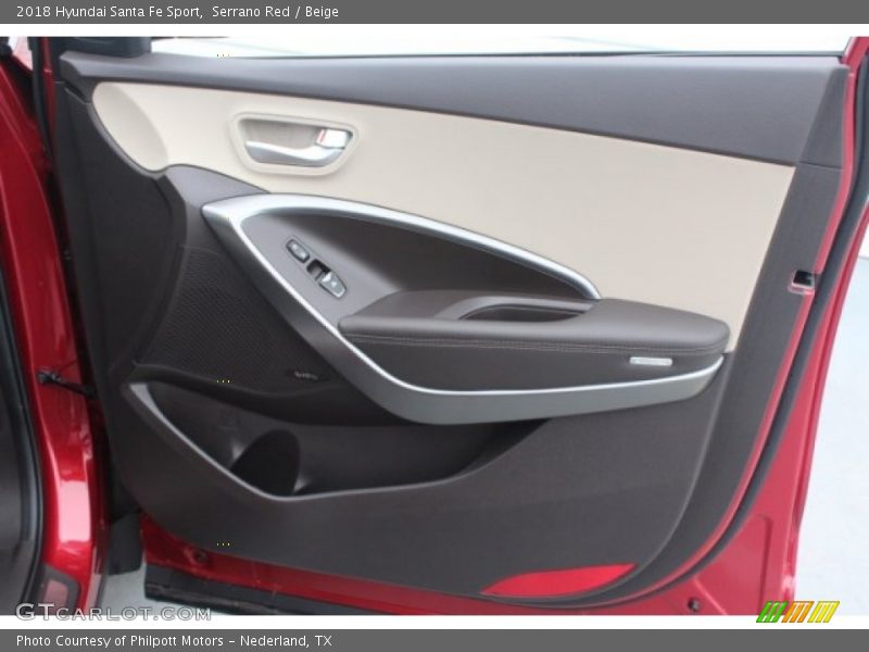 Serrano Red / Beige 2018 Hyundai Santa Fe Sport