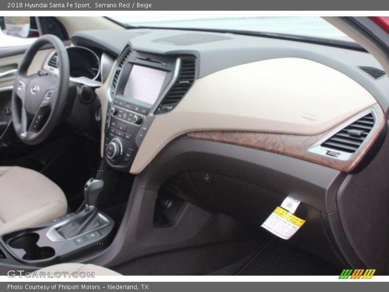 Serrano Red / Beige 2018 Hyundai Santa Fe Sport