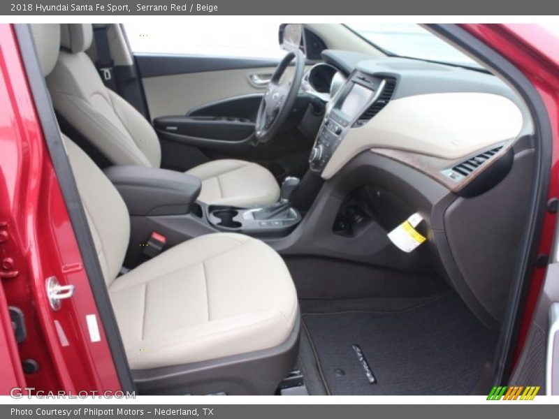 Serrano Red / Beige 2018 Hyundai Santa Fe Sport