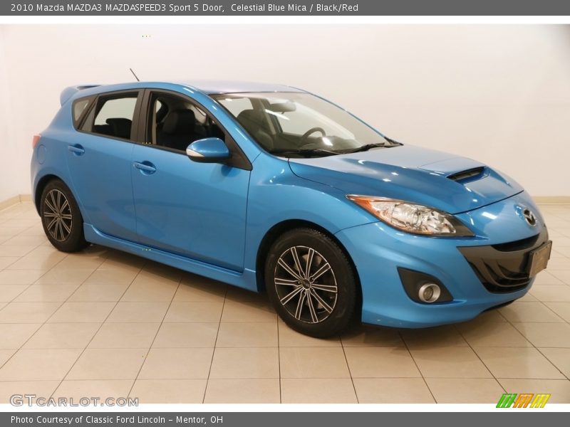 Celestial Blue Mica / Black/Red 2010 Mazda MAZDA3 MAZDASPEED3 Sport 5 Door