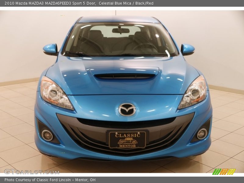 Celestial Blue Mica / Black/Red 2010 Mazda MAZDA3 MAZDASPEED3 Sport 5 Door