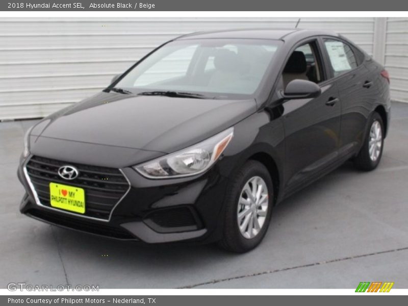 Absolute Black / Beige 2018 Hyundai Accent SEL