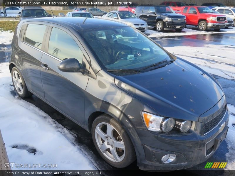 Ashen Gray Metallic / Jet Black/Brick 2014 Chevrolet Sonic LTZ Hatchback