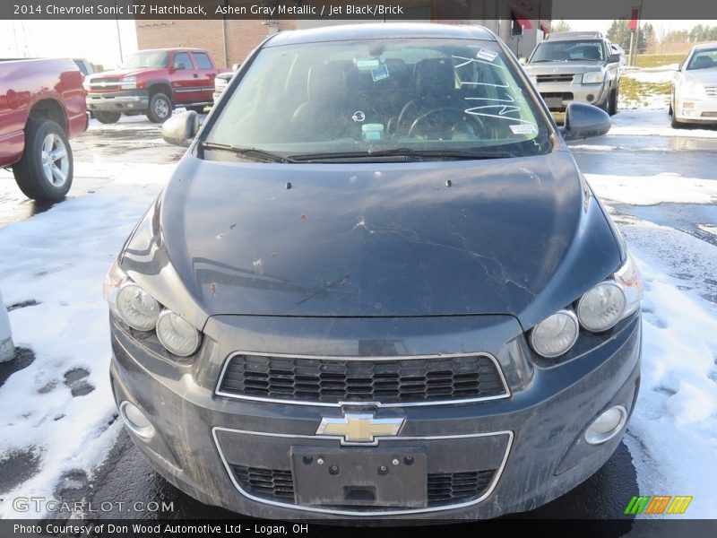 Ashen Gray Metallic / Jet Black/Brick 2014 Chevrolet Sonic LTZ Hatchback
